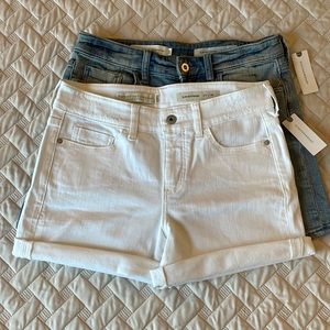 NEW Anthro white shorts size 26